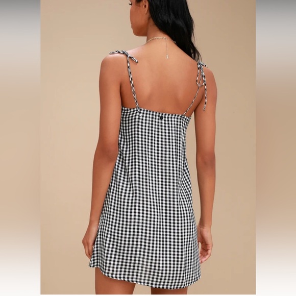 Billabong Sweet Pie Dress in Black and White Gingham - Picture 3 of 7